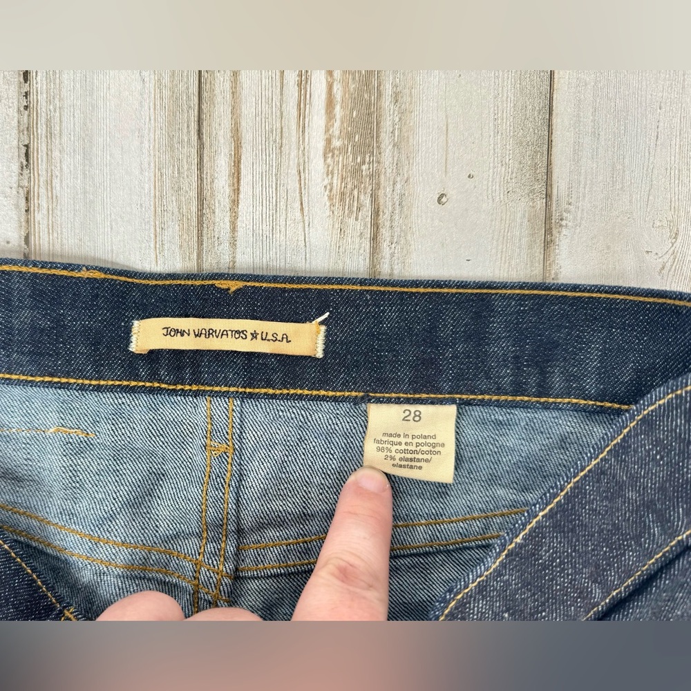 John Varvatos USA Regular Blue Low Rise Mens Bootcut Cotton Jeans 28(28x31) NWOT - Picture 4 of 11